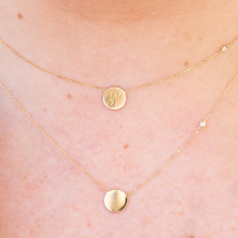 necklace with small discs