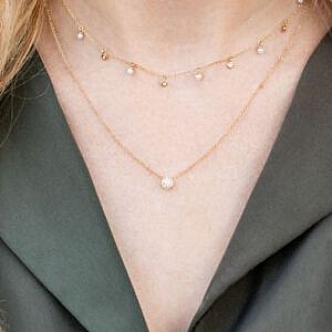 MB Essentials Diamond Halo Necklace